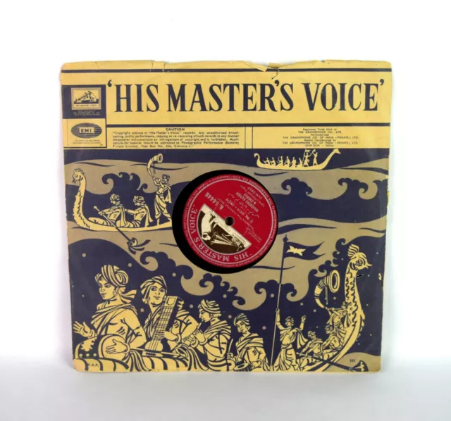 Vintage Indio Patriótico Canción Viejo Coleccionable Gramófono Música Record