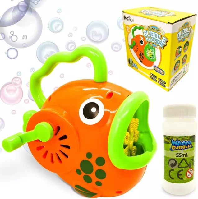 Bubble Machine for Kids Toddlers Fish Bubbles Blower Wands Water Bubbles Maker