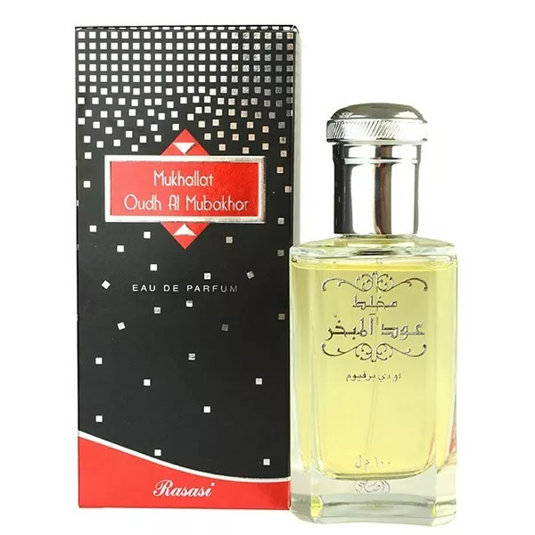 Mukhallat Oudh Al Mubakhar By Rasasi Eau De perfume 100 ml unisex Sweet Rose