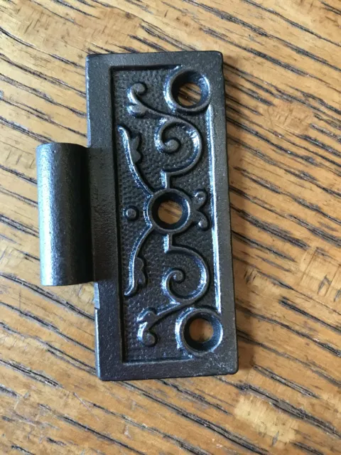 Antique Cast Iron Door Hinge, Left Half Only - 3" x 3"