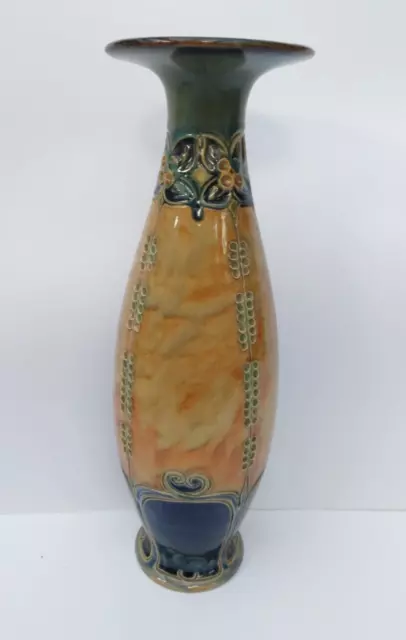 Doulton Lambeth Art Nouveau stoneware vase by Francis C. Pope