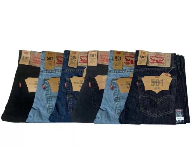 Levis® 501 Mens Denim Jeans Original Fit Straight Pants 2