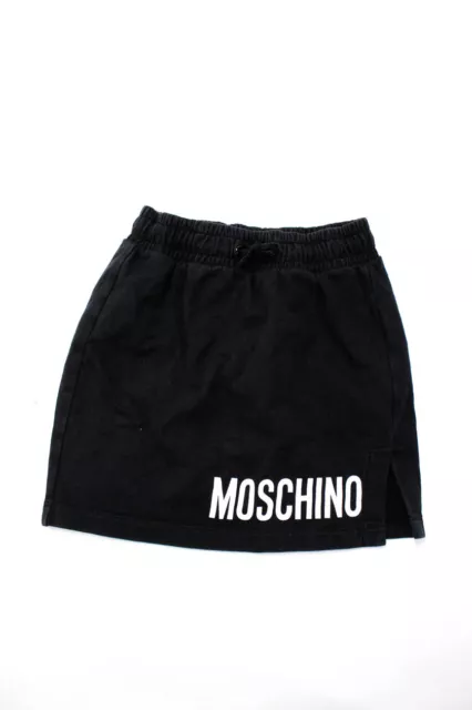 Moschino Kid Childrens Girls Mini Skirt Black Cotton Size 4