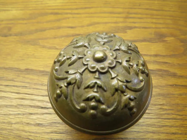 Very Heavy Brass ? Bronze ? Entrance Door Knob Eastlake ?? Ornate Detail...nice