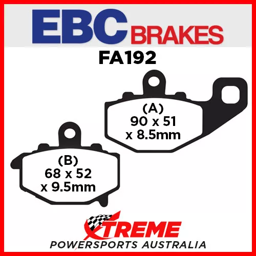 Kawasaki ER-6n 06-10 EBC Organic Rear Brake Pads, FA192