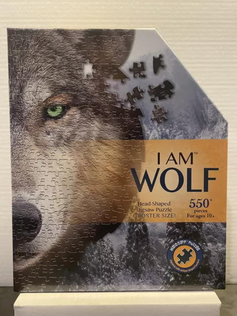 Madd Capp I Am Wolf Shaped Jigsaw Puzzle - 550 Piece Animal Shaped Jigsaw Puzzle