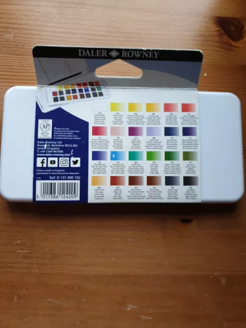 daler-rowney aquafine watercolour travel set