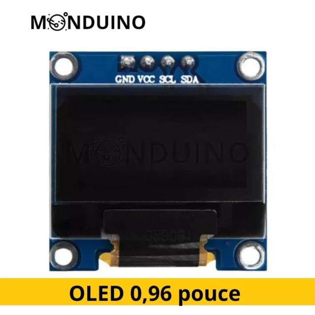 0,96 pouce OLED I2C Display 128 x 64 Pixels module compatible avec Arduino et Ra