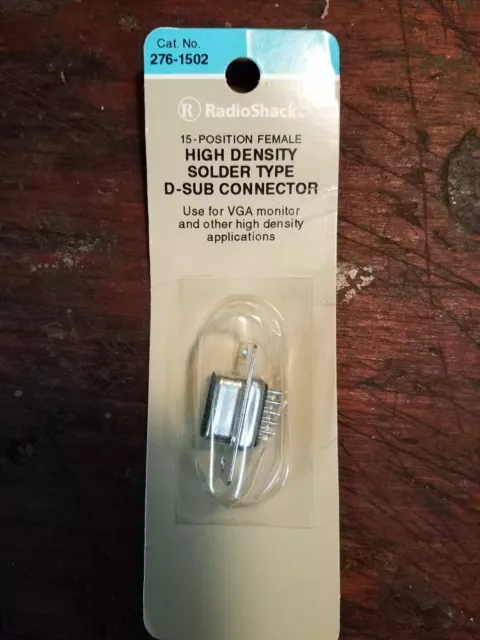 RadioShack 276-1502 15-Position Female High Density Solder Type D-Sub Connector