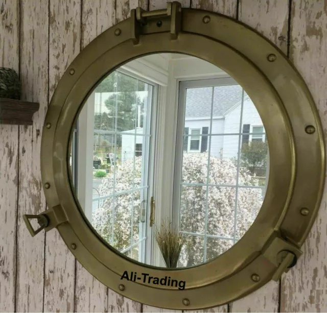20 " Antik Messing Nautisch Maritim Schiff Boot Window Wand Spiegel Bullauge