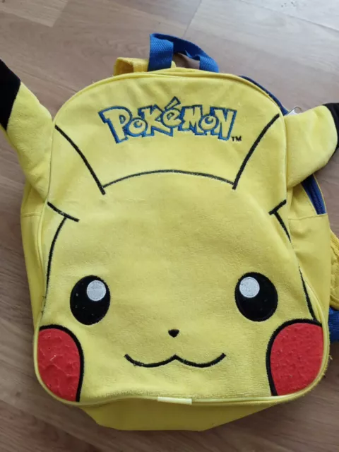 Official Pokémon Pikachu Backpack/Rucksack+Bag Charm Kids Unisex USED Condition 3