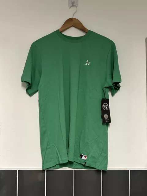 T-shirt verde 47 marca MLB Oakland Athletics media nuova con etichette