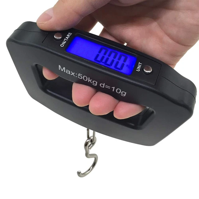 50Kg 10g LCD Home Electronic Digital Portable Hanging Weight Hook Travel Luggage