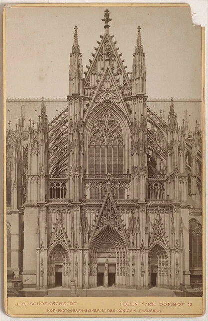 Original 1880er Kab. Karte, KÖLN Dom, von J.H. Schoenscheidt