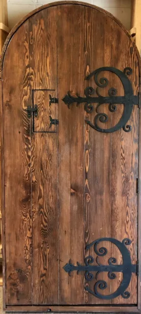 Rustic reclaimed solid old growth lumber Doug Fir wine room solid 2" thick DOOR 3