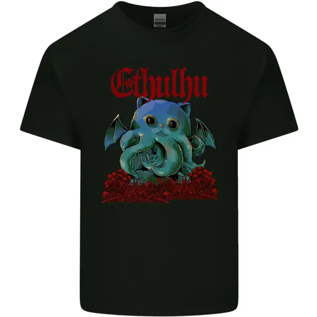 Cathulhu Funny Cat Cthulhu Parody Kraken Mens Cotton T-Shirt Tee Top