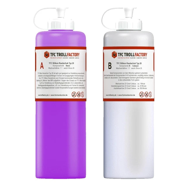 Caucho de silicona TFC tipo 26 ligas alimentarias suaves 1:1 hágalo usted mismo molde para hornear 500 g