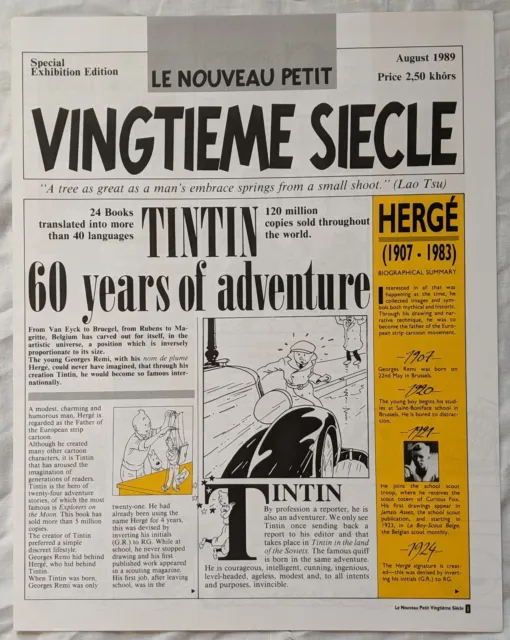 SELTEN / NEUWERTIG Blechdose: 60 Jahre Abenteuer: 'Das kleine zwanzigste Jahrhundert' 1989