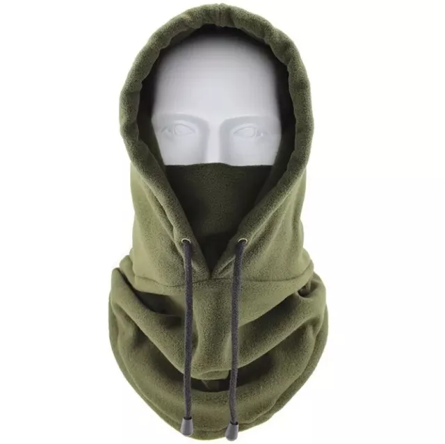 Green Tactical Thermal Fleece Scarf Ski Face Mask Neck Warmer Balaclava