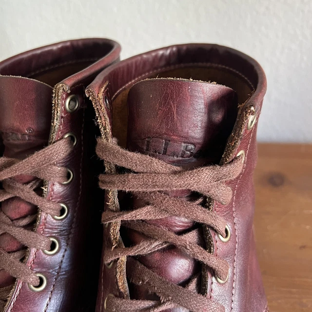 L.L. BEAN X Chippewa Katahdin Engineer Work Boots Lace Up Oxblood Mens