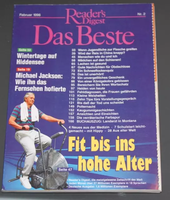 Monatsheft: DAS BESTE aus Readers Digest Februar 1996 SEHR GUTER ZUSTAND