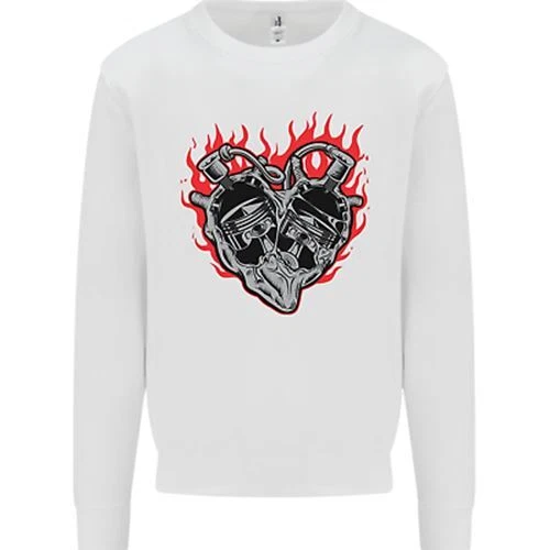 Felpa Maglione Moto Biker Heart Moto Moto da Uomo 4
