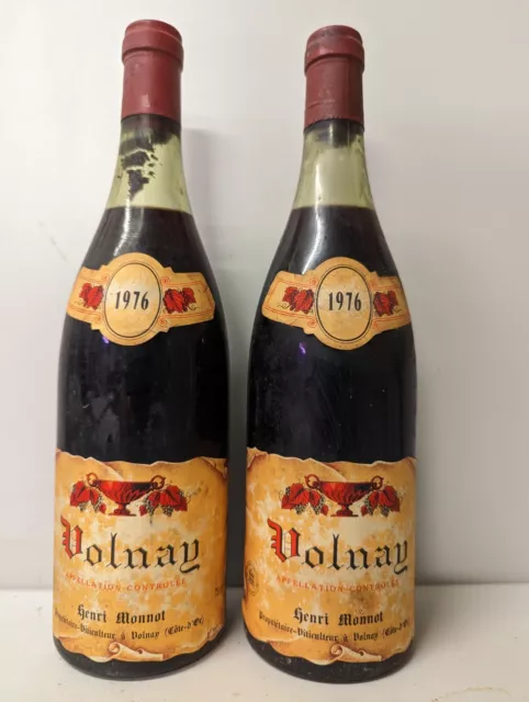 SPLENDIDE - 2 BOUTEILLES de VOLNAY - 1976 - HENRI MONNOT - 47 ans - A SAISIR !