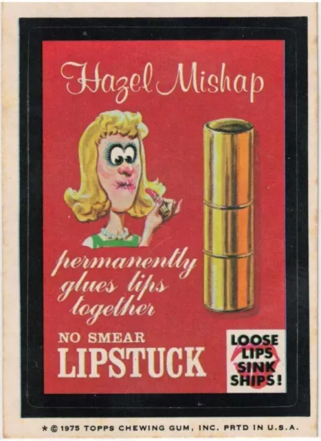 1975 Topps Original  Wacky Packages 13th Series Hazel Mishap