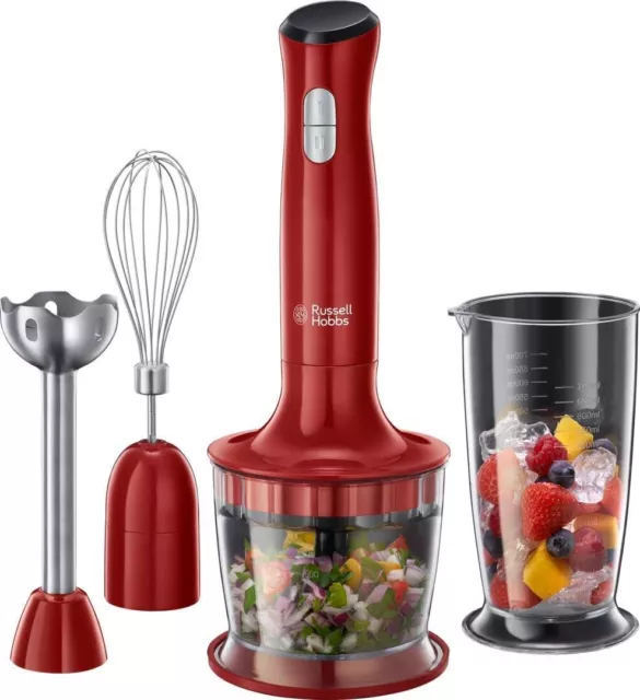 Russell Hobbs Frullatore a Immersione,3 in 1: (bicchiere 700 ml),...