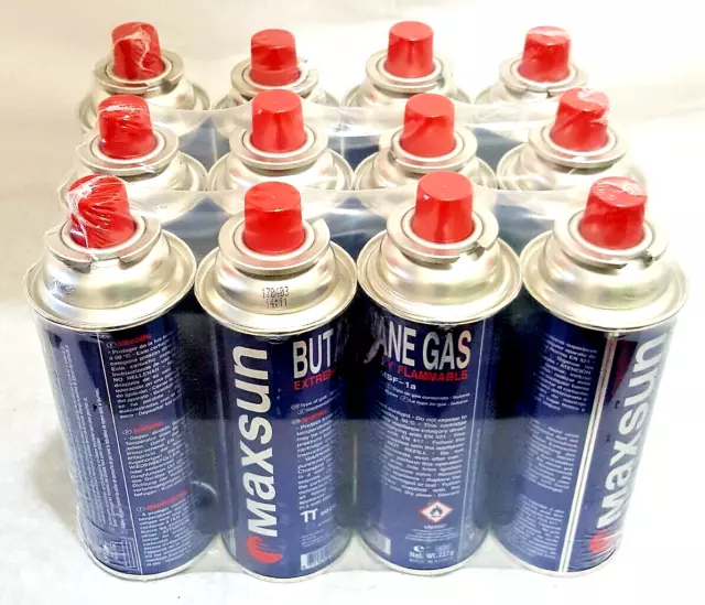 12 Gaskartuschen Butane Gas Campinggas Campingkocher 227 g  " TOP ANGEBOT "