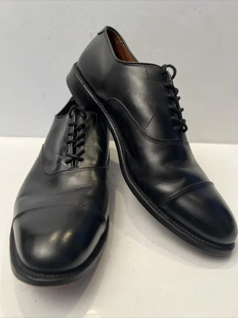 Allen Edmonds PARK AVENUE Black Leather Cap-Toe Oxfords Size 12 B Made In USA