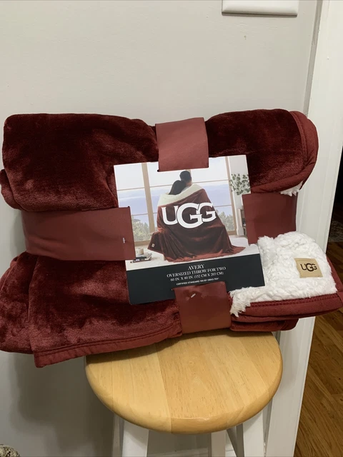 ugg avery throw blanket for two in shell plaid