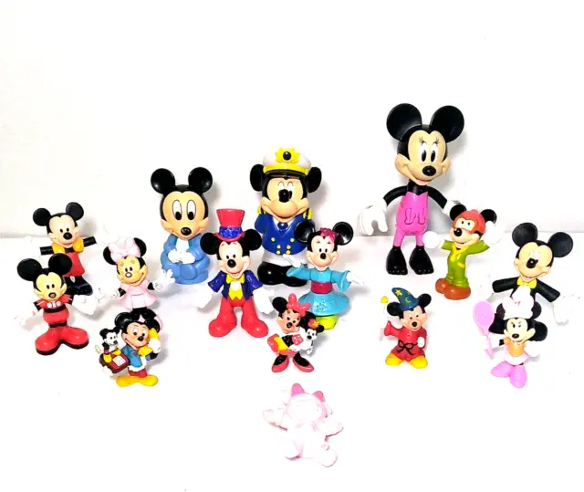 Mixed Lot Of 15 Mickey And Minnie Mouse Figures Vintage- Present Day cake TOPPER