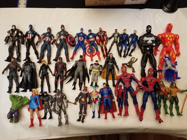 Large Lot of Marvel Legends Dc Direct Diamond Select Action Figures + Fodder