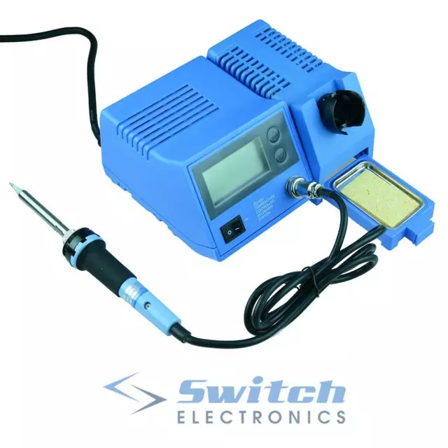 48W Digital Temperature Adjustable ESD Safe Soldering Iron Station Solder