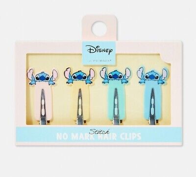 Disney Lilo & Stitch No Mark Hair Clips Slides Set Pack Of 4 Gift Box Primark