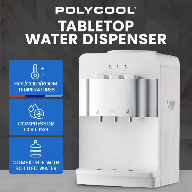POLYCOOL Water Dispenser Benchtop Cooler Hot & Cold Instant Machine