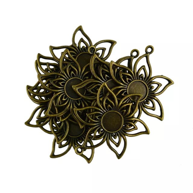 10 Stücke   förmig Charms Anhänger Rohlinge Fassungen für Cabochons