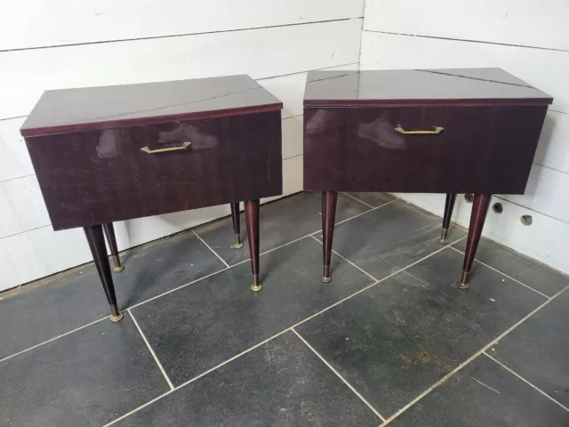 Paire De Tables De Chevet Vintage Des Années 60/70