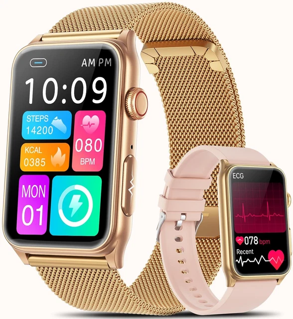 Montre Connectée Homme Smartwatch Sport - ECG HRV Acide Urique MET BMI