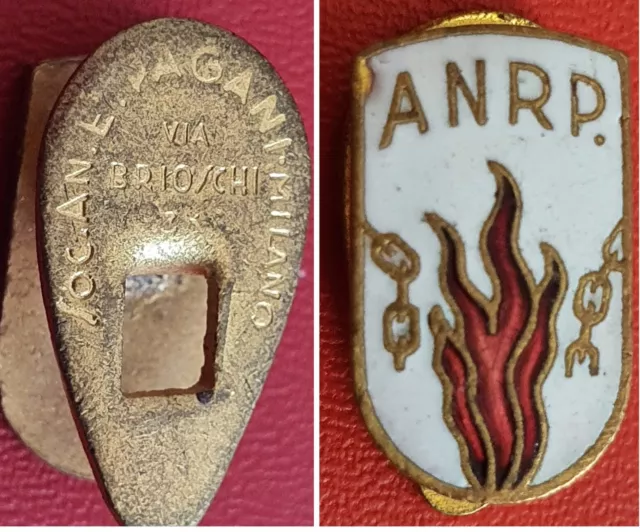 Distintivo ANRP❗spilla Ass. Nazionale REDUCI PRIGIONIA❗piedino PAGANI smalto WW2