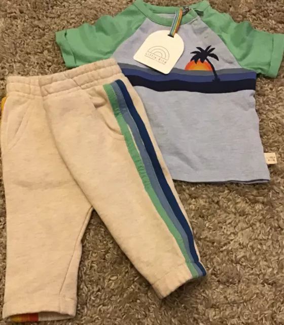 Little Bird By Jools Oliver T Shirt & Joggers Set Age 0-3 Months 🍄 BNWT 🍄