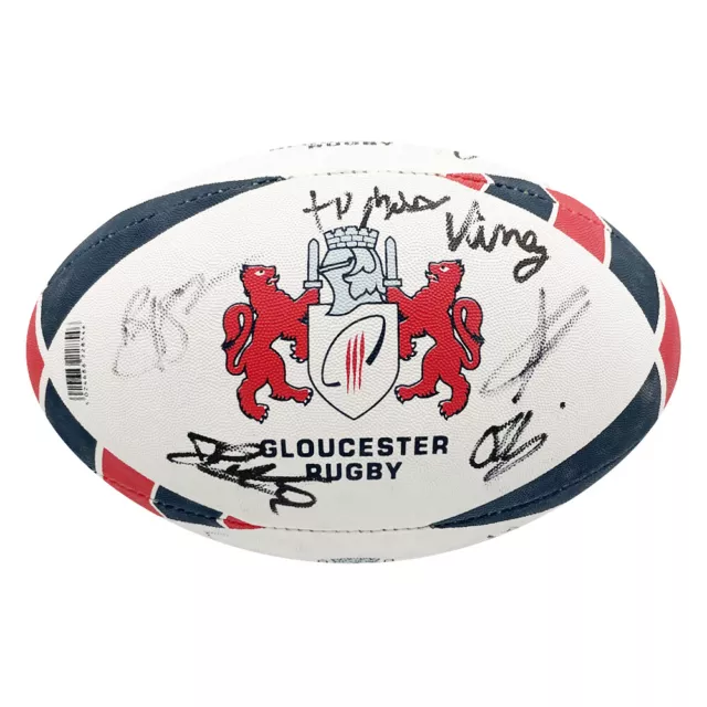 Signed Gloucester Rugby Ball - Premiership Squad 2024 +COA