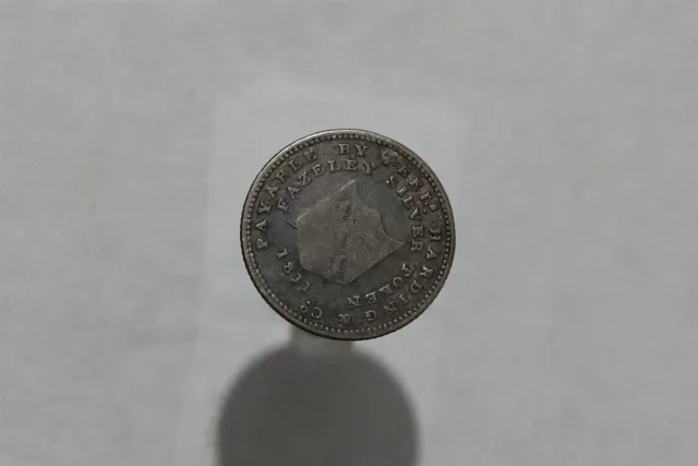 🧭 🇬🇧 1811 Silver UK GB 6 Pence Staffordshire Fazeley Merchant Token B54#K5520