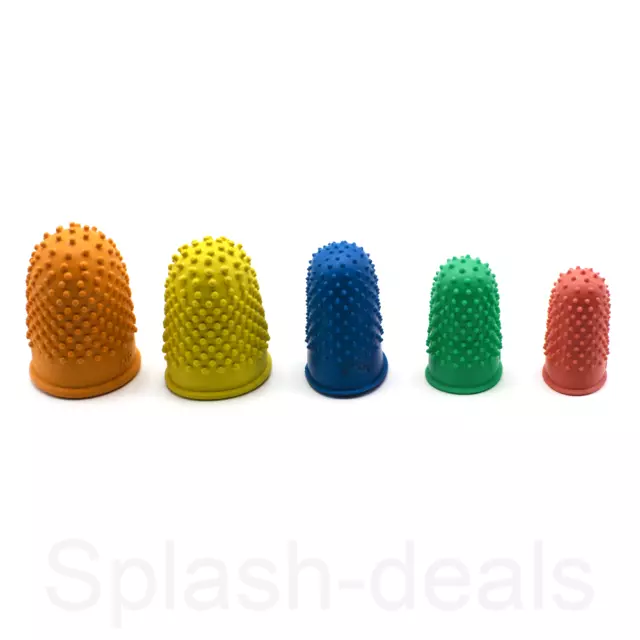 THIMBLETTE Rubber Thimble YELLOW Sz 2 LARGE 20mm FINGER CONE Paper Count BY  SMCO