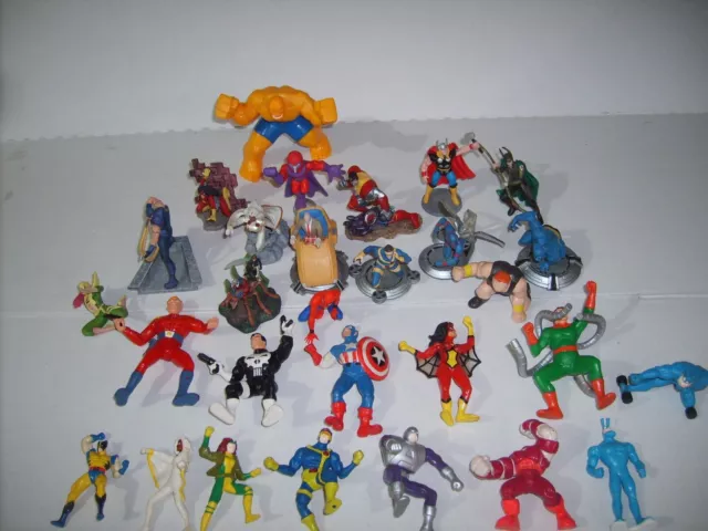 Vintage Marvel Superhero Pvc Figure Lot X Men Avengers Wolverine Punisher Blob