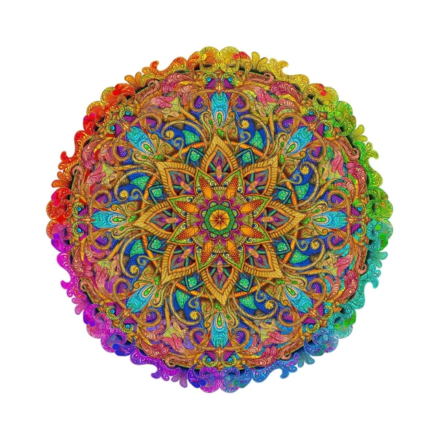 Wooden Puzzle for Adults, AAGOOD Mandala Wooden Puzzles Jigsaw Unique Animal ...