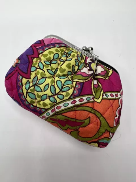 Vera Bradley Paisley Change Purse Wallet Pink Swirls