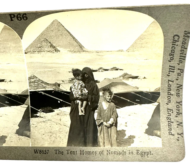 Stereoview Card Keystone P66 W8657 Tent Homes Nomads Egypt