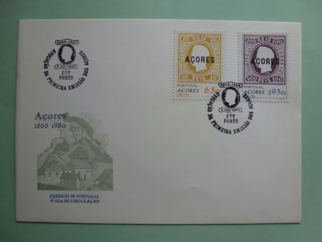 Lot 15371 Enveloppe"Açores Portugal 1° Timbre De Madére Timbre Sur Timbre" 1980